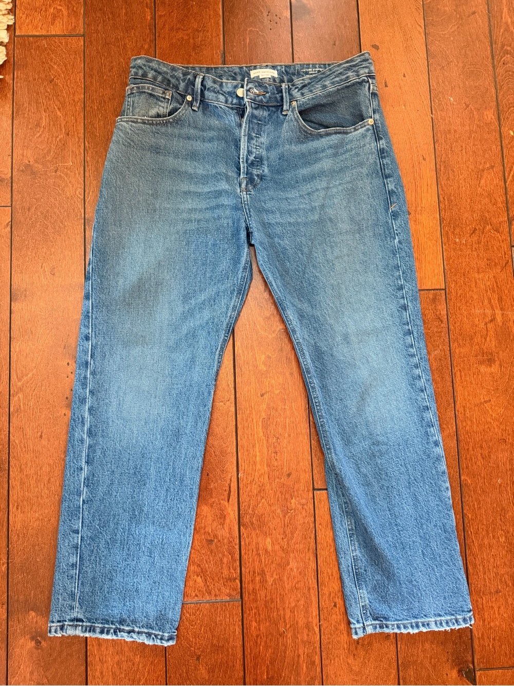 Good American Medium Blue Straight-Leg Jeans